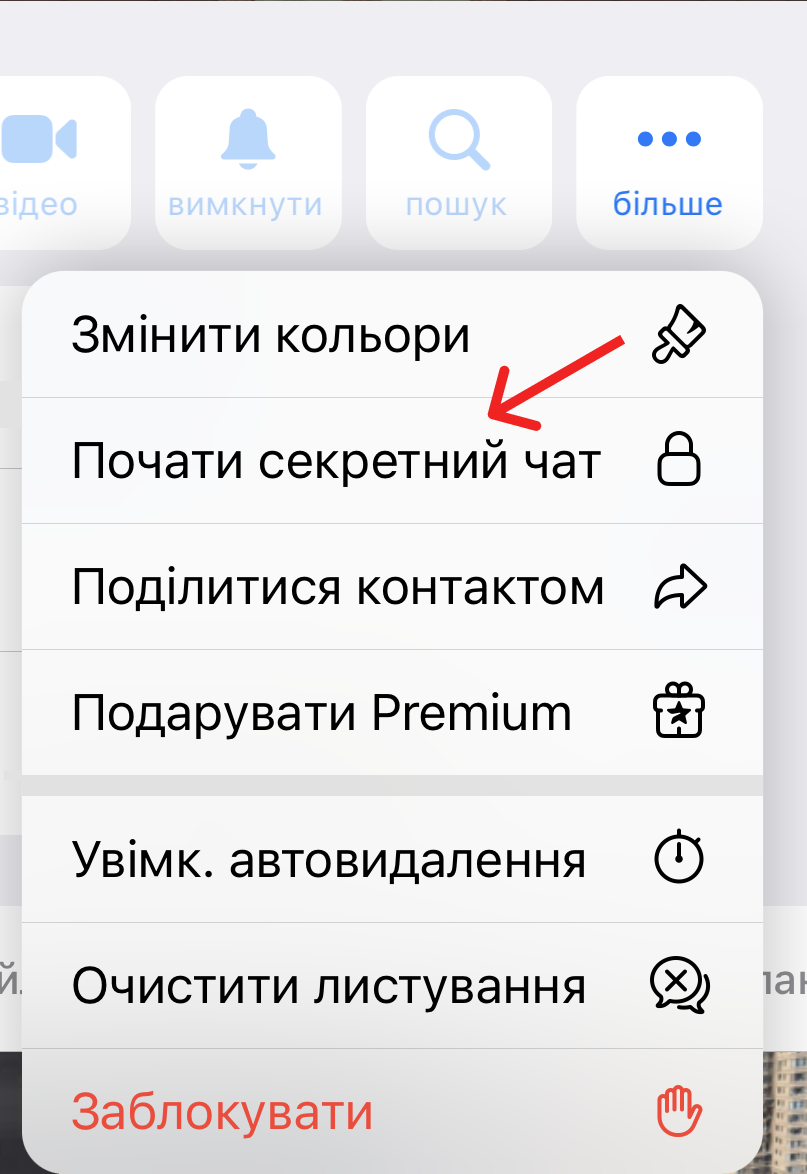 Як увімкнути секретний чат у Telegram - Nadiyno